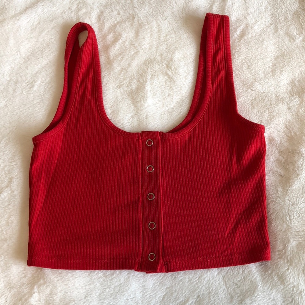 Me to We red crop top (size: XS)